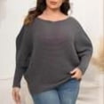 thumbnail image 1 of Abomasnow Women's Oversized Off The Shoulder Knit Sweater Fall Winter Batwing Sleeve Slouchy Pullover Sweater Tops, 1 of 8