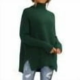 thumbnail image 1 of Abomasnow Women's Oversized Turtleneck Sweaters Fall Winter Batwing Sleeve Side Slit Ribbed Tunic Sweater S-XL, 1 of 6