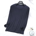 thumbnail image 1 of Abomasnow Women's Plus Size Crew Neck Long Sleeve Shirts Basic Loose Fit Layering Tops L-4XL, 1 of 7