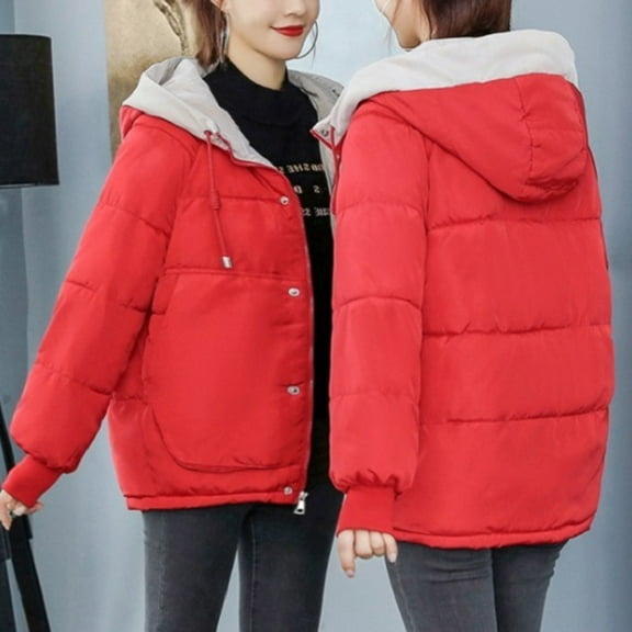 Abomasnow Women's Puffer Jacket with Hood Lightweight Thermal Quilted Coat with Pockets Winter Zip-up Warm Down Jacket