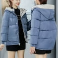 thumbnail image 1 of Abomasnow Women's Puffer Jacket with Hood Lightweight Thermal Quilted Coat with Pockets Winter Zip-up Warm Down Jacket, 1 of 7
