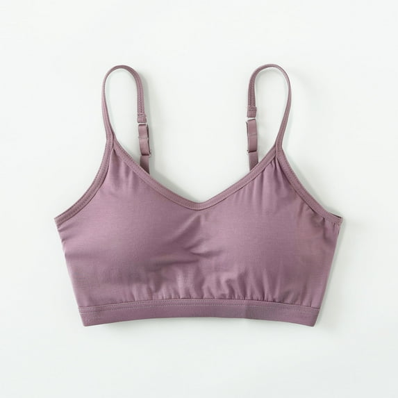 Abomasnow Women's Seamless Wireless Half Cami Unpadded Bra Tops for Layering with Spaghetti Straps M-XXL