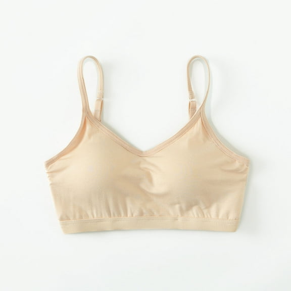 Abomasnow Women's Seamless Wireless Half Cami Unpadded Bra Tops for Layering with Spaghetti Straps M-XXL