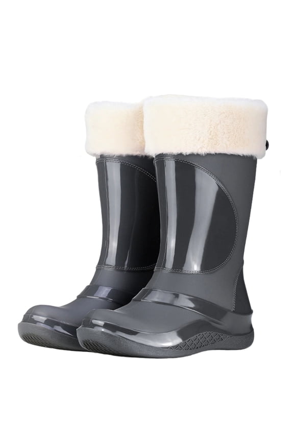 Women's Short Rain Boots Waterproof Slip On Ankle Chelsea Booties Lightweight Comfortable Wide Calf Garden Shoes