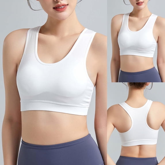 Abomasnow Women's Sports Bras Full Cup Invisible Wireless Bras Soft Comfy High Support for Everyday Wear Yoga Bra Workout Crop Top with Built in Bra