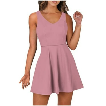 Abomasnow Women's Tennis Active Sporty Tank Dress with Shorts Workout Exercise Athletic Romper Mini Dresses Summer Golf Outfits on Sale Clearance 2025