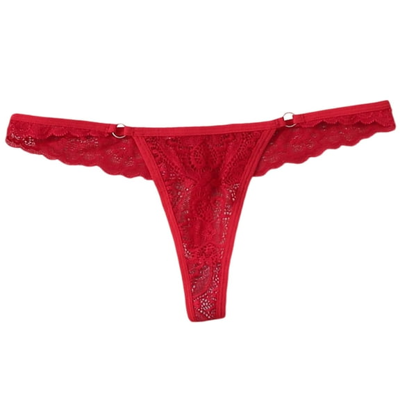 Abomasnow Women's Thongs Comfortable Skin Friendly Breathable Lace Sexy Sure Cotton Solid Color Seamless Threaded Low Waisted Breathable Underwear