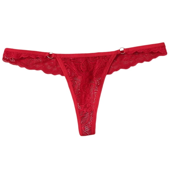 Abomasnow Women's Thongs Comfortable Skin Friendly Breathable Lace Sexy Sure Cotton Solid Color Seamless Threaded Low Waisted Breathable Underwear