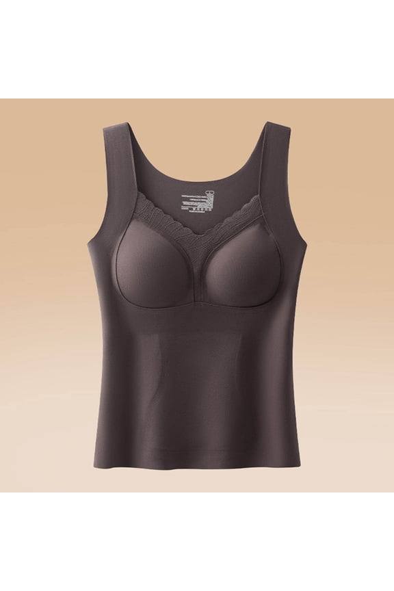 Women's Tummy Control Shapewear Tank Tops Seamless Square Neck Compression Tops Slimming Body Shaper Camisole