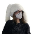 thumbnail image 1 of Cxenplz Women's Winter Warm Plush Hat Long Rabbit Ears Hats Ladies Fuzzy Cute Fashion Skull Caps for Cold Weather Christmas Halloween, 1 of 6