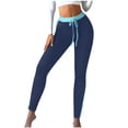thumbnail image 1 of Abomasnow Women's Yoga Leggings Drawstring High Waist Stretch Joggers Comfy Side Striped Seamless Gym Sport Workout Trousers, 1 of 7