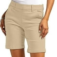 thumbnail image 1 of Abomasnow Womens Bermuda Golf Shorts 8 ½ Inch Inseam - Quick Dry Active Shorts with Pockets, Athletic and Breathable, 1 of 8