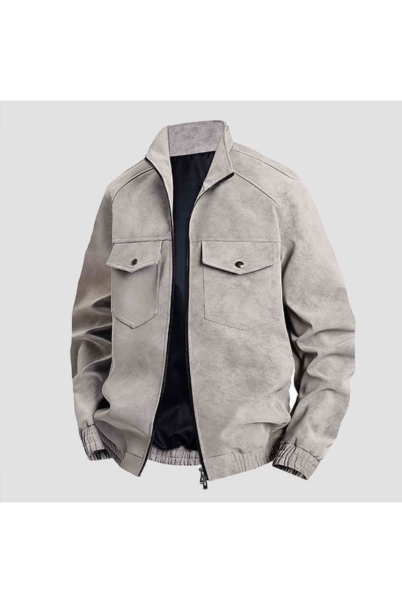 Womens Bomber Jacket Vintage 90S Zip Up Faux Leather Jacket Long Sleeve Windproof Warm Streetwear Coats M-4XL