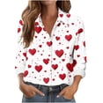 thumbnail image 1 of Abomasnow Womens Button Down Shirt Long Sleeve Blouse Dressy Casual Floral Printed Business Work Tops, 1 of 6