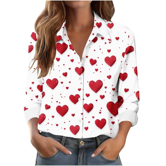 Abomasnow Womens Button Down Shirt Long Sleeve Blouse Dressy Casual Floral Printed Business Work Tops