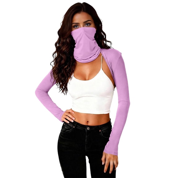 Abomasnow Womens Cooling Shawl Arm Sleeves with Neck Gaiter Face Sun protection Anti-UV for Driving Riding Fishing