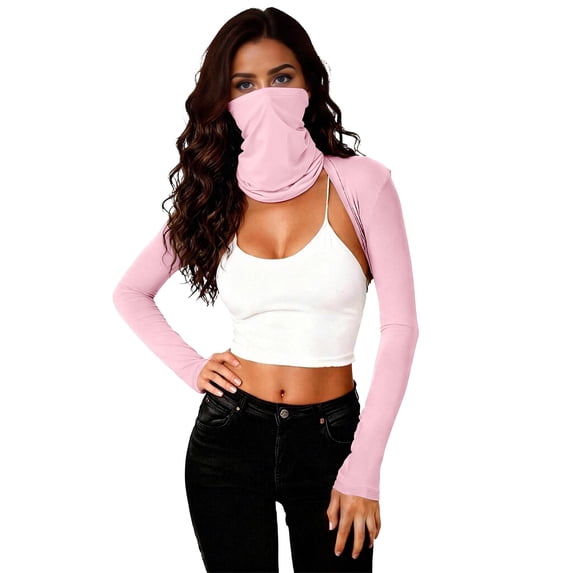 Abomasnow Womens Cooling Shawl Arm Sleeves with Neck Gaiter Face Sun protection Anti-UV for Driving Riding Fishing