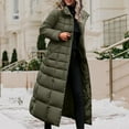 thumbnail image 1 of Abomasnow Womens Fashion Hooded Coat 2025 Quilted Long Puffer Jackets Waterproof Warm Winter Maxi Length Parka Coats, 1 of 3