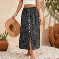 thumbnail image 1 of Abomasnow Womens High Waist Maxi Skirts Single Button Slit Long Skirts Boho Floral Print Beach Vacation Outfits S-2XL, 1 of 8