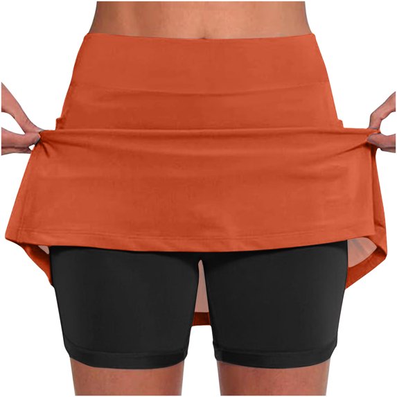 Abomasnow Womens Plus Size Skorts Tummy Control Plus Size Skorts for Women High Waist Athletic Sports Pants Skirt Casual Shorts