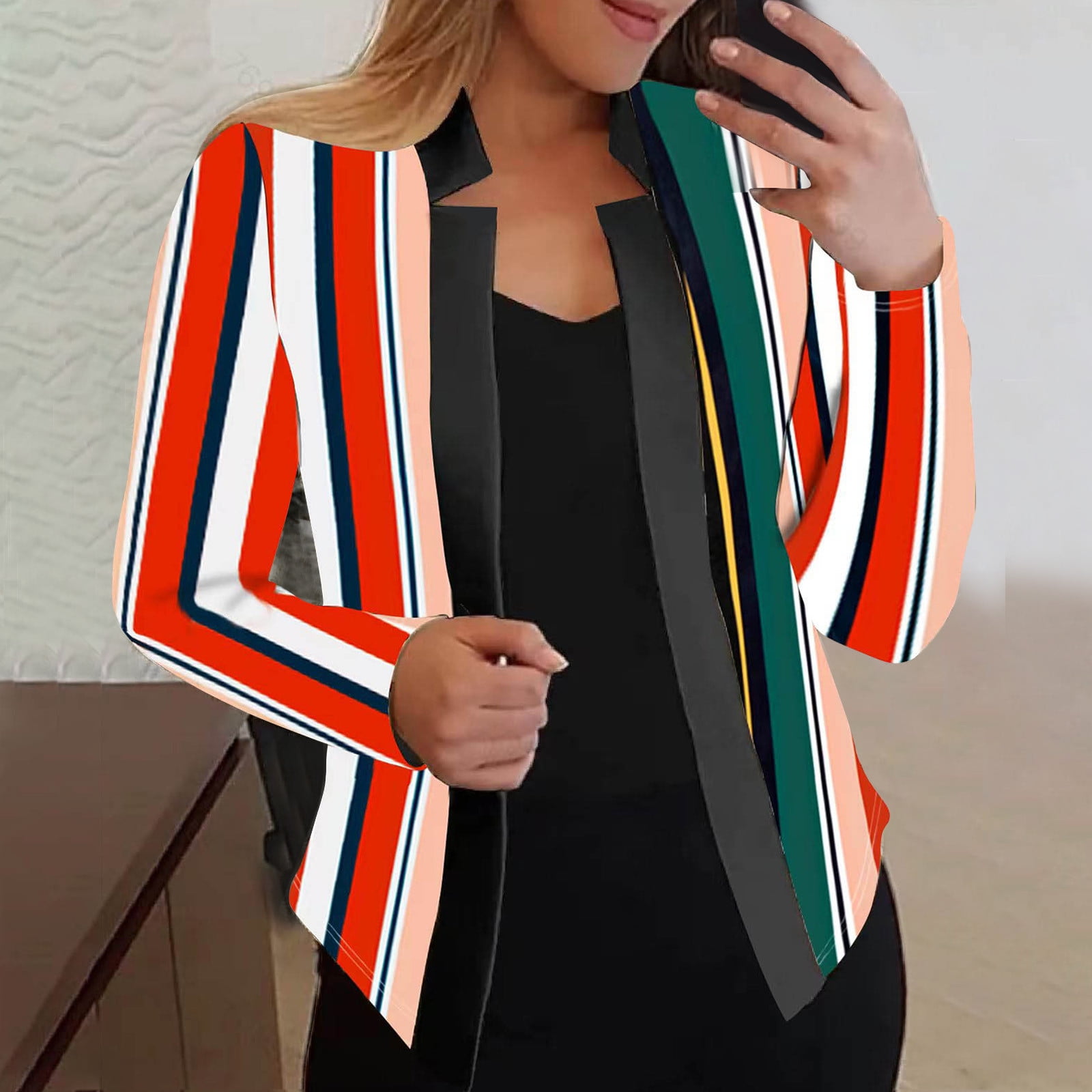 Women's Velvet Blazer Jacket - Shawl Lapel Open Front Formal Suit Jacket For Prom, Office & Events