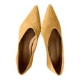 thumbnail image 1 of Abomasnow Womens Suede‑Like Rubber Pointed Toe Slip‑On Kitten Heel Dress Pumps Shoes, 1 of 6