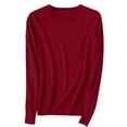 thumbnail image 1 of Abomasnow Womens Sweaters Lightweight Long-Sleeve Crewneck Knit Pullover Tops (Available in Plus Size), 1 of 6
