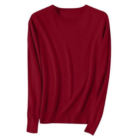 Abomasnow Womens Sweaters Lightweight Long-Sleeve Crewneck Knit Pullover Tops (Available in Plus Size)
