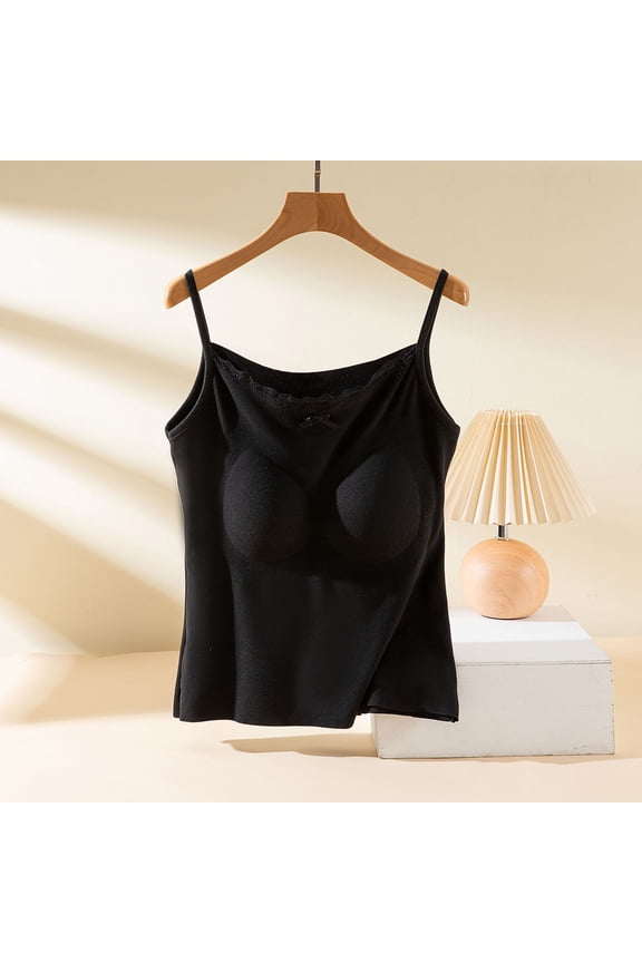 Womens Tank Tops Sleeveless Scoop Neck Camisoles Slim Fit Tummy Control Body Shaper Cami Tops