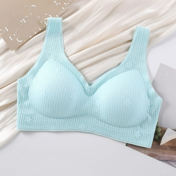 Abomasnow Womens Wireless Push Up Bra Full-Coverage Wirefree Gather Everyday Bra Soft Color Block Sports Bras Lightly Lined Breathable Bralettes