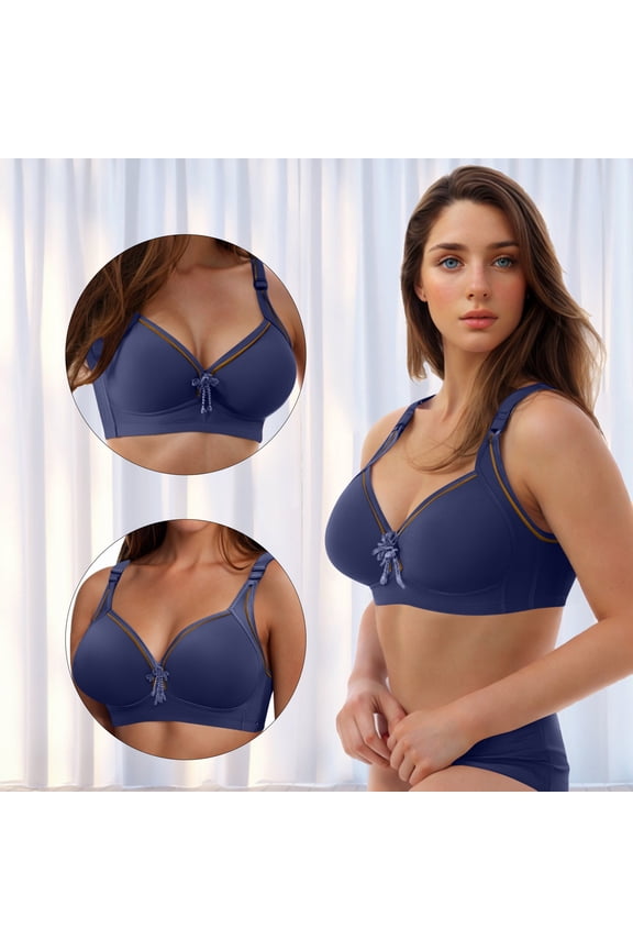 Womens Wireless Push Up Bra Seamless Super Gather Bra Anti Sagging Breasts Support Push up Lifting Bras for Older Women