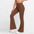 thumbnail image 1 of Abomasnow Yoga Pants for Women Wide Leg High Waist Workout Flare Leggings Tummy Control Casual Bell bottom S-2XL, 1 of 9