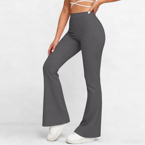 Abomasnow Yoga Pants for Women Wide Leg High Waist Workout Flare Leggings Tummy Control Casual Bell bottom S-2XL