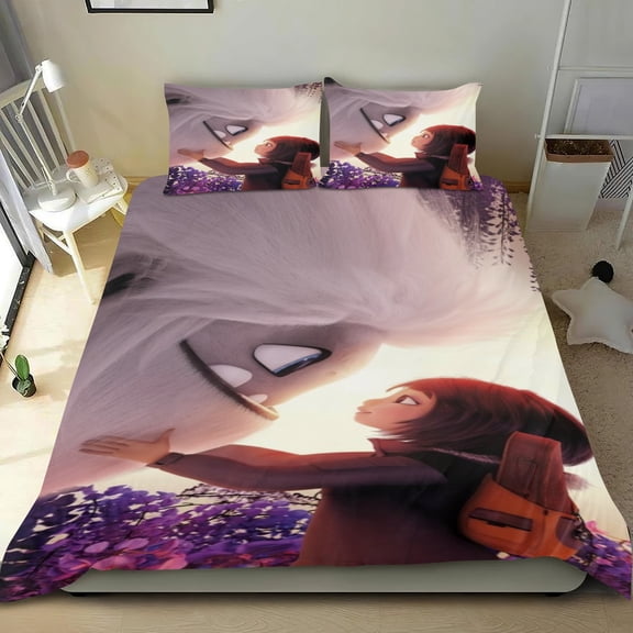 Abominable Themed Bed Sheet Set Three Piece Set 53x79 In ches Comfortable And Skin Friendly Unique Design Creating A Star Studded Night Home Decor Gifts For Family Friends fans