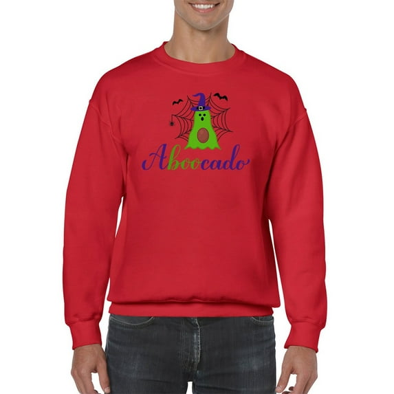 Aboocado Cute Avocado Ghost Sweatshirt Men -Image by Shutterstock, Male XX-Large