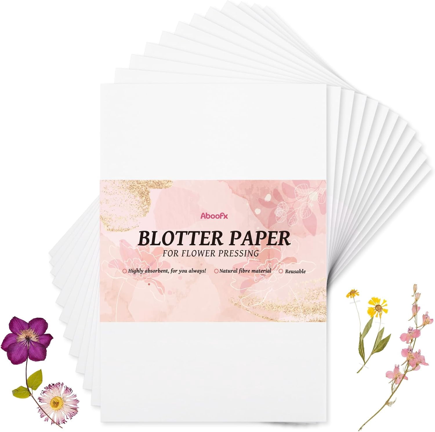 Aboofx 20 Sheets Blotting Paper for Flower Press, Large 15 x 10 inch A4 ...