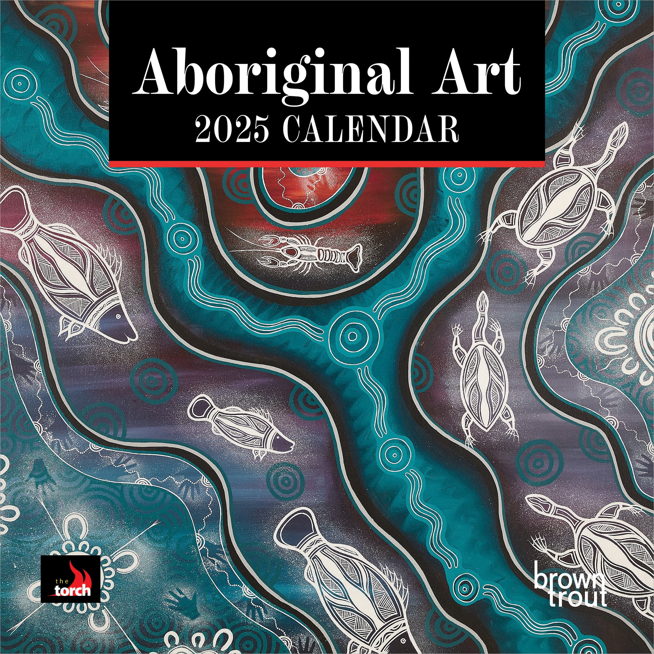 Aboriginal Art 2025 12x24" (Hanging) Square Wall Calendar