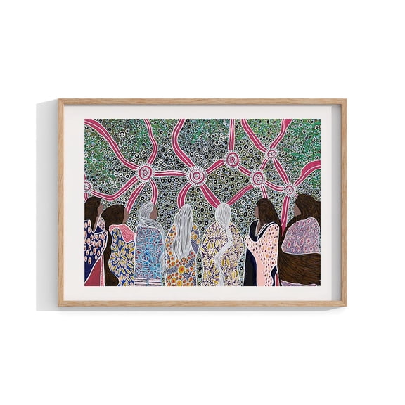 Aboriginal Print Indigenous Wall Art Contemporary Wall Decor Australian Artist Living Room Decor Christmas Gift