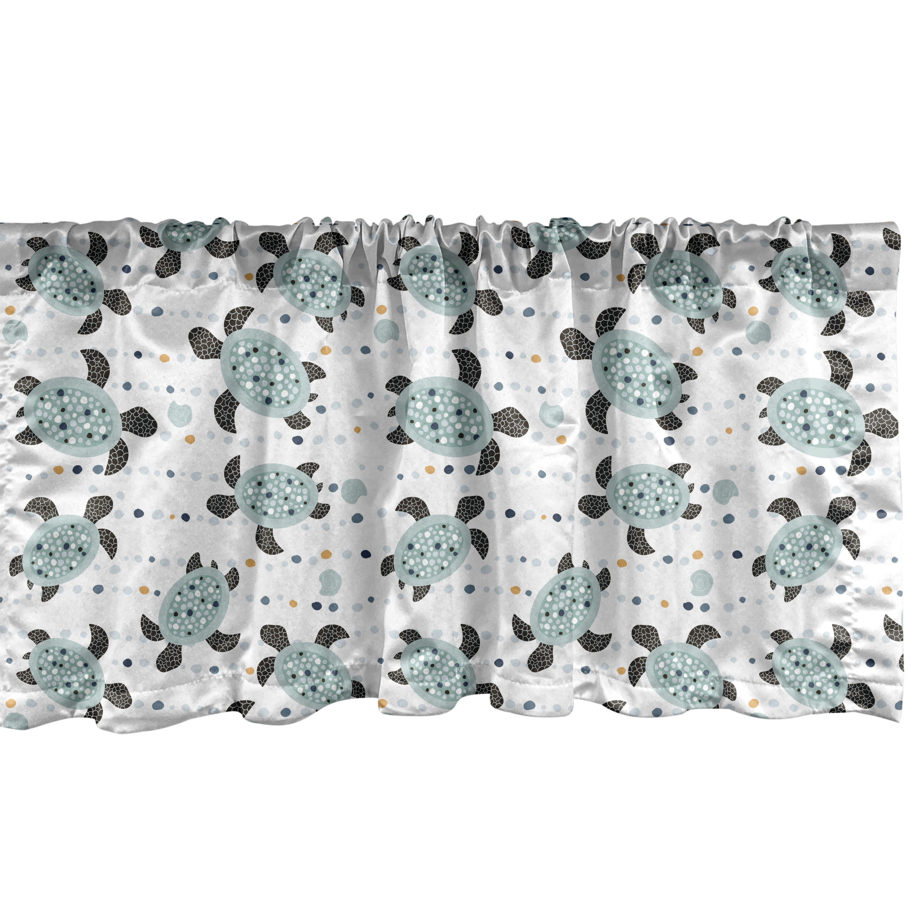 Aboriginal Window Valance Pack of 2, Australian Ethnic Art of Sea