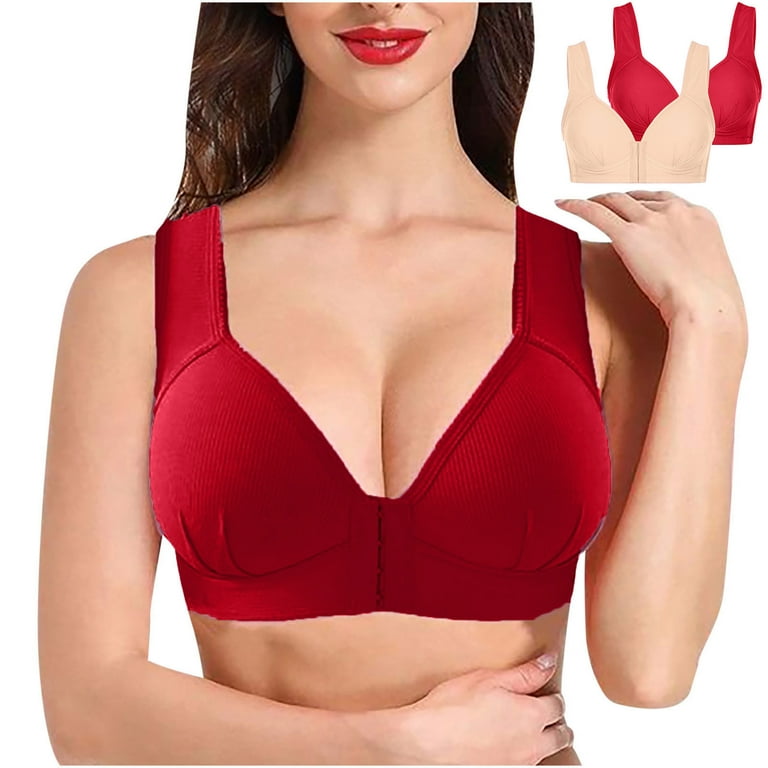 Aboser Front Closure Bras for Womens Wireless Comfort Sports Bras