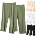 thumbnail image 1 of Aboser 2 Pack Women's Capri Pajama Pants Plus Size Sleep Lounge Pants Casual Wide Leg Capris Lightweight Comfy Pj Buttom Solid Color Cropped Pants, 1 of 3