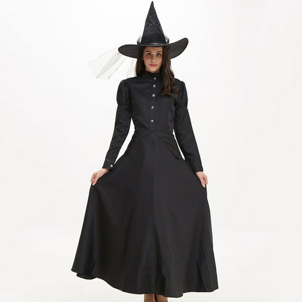 Aboser All Hallows' Eve Black Gothic Dresses for Women 2023 Witch ...