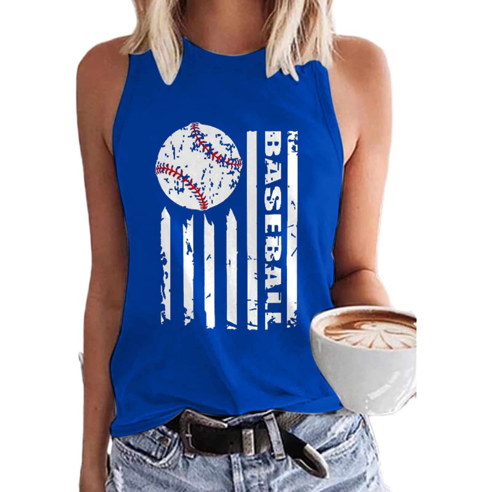 MOUSYA Baseball Mom Shirt - Women's Heart Print Tee, Short Sleeve, Casual Top, Soft Cotton Blend