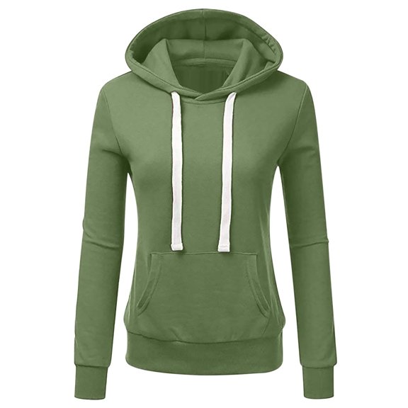 Aboser Basic Lightweight Pullover Sweater Tops for Women Cozy Casual Hoodies Workout Slim Fit Sweatshirt Casual Solid Color Hooded Shirts with Pockets