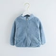 thumbnail image 1 of Aboser Boys Girls Fleece Jacket with Pockets Warm Winter 2026 Sherpa Coat Casual Stand Collar Jackets Fuzzy Plush Outwear for Kids Toddlers 6 Months - 4 Years, 1 of 3