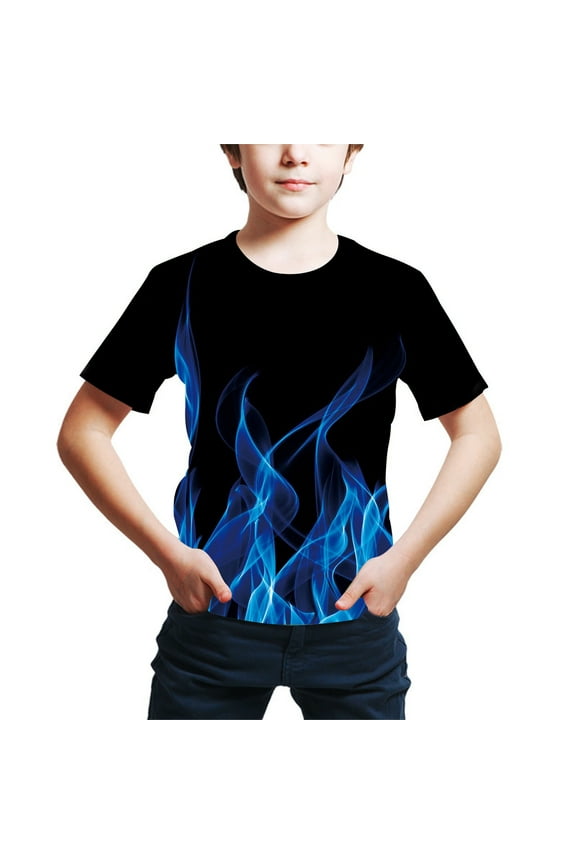 Boys Tie Dye Graphic T Shirts Size 10 Boys 3D Graphic T-Shirt Crewneck Short Sleeve Tees Casual Cotton Basic Shirt 4-16 Years