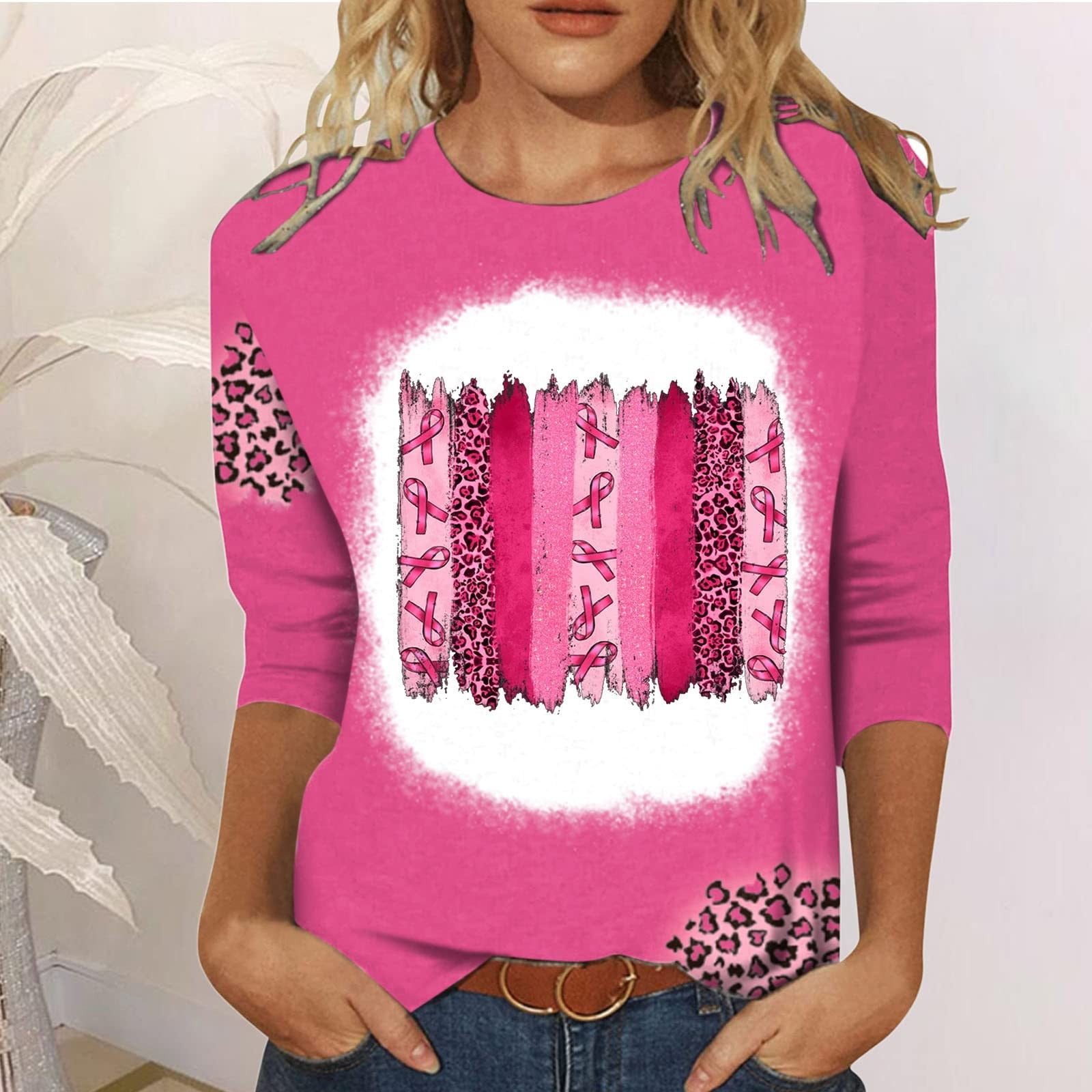 Aboser Breast Cancer Awareness Shirts for Women Support Cancer Cute ...
