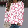 thumbnail image 1 of Aboser Cancer Awareness Survivor Sweatshirt for Women Y2k Clothes Pink Ribbon Graphic Sweatshirts for Women Funny Breast Cancer Awareness Blouses, 1 of 4
