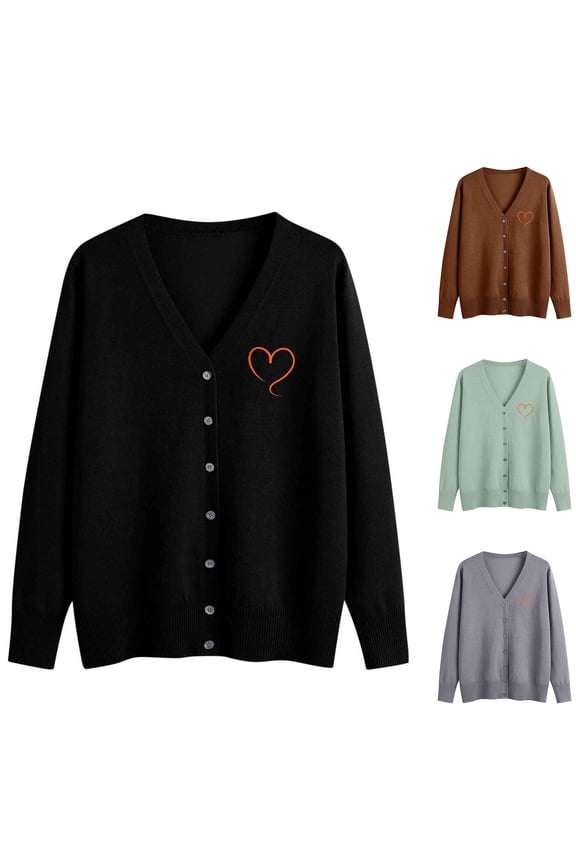 Cardigan Sweaters for Women Trendy Long Sleeve Cardigans Going Out Tops Cozy Button Down Sweater Coats Loose V Neck Outerwear Coat