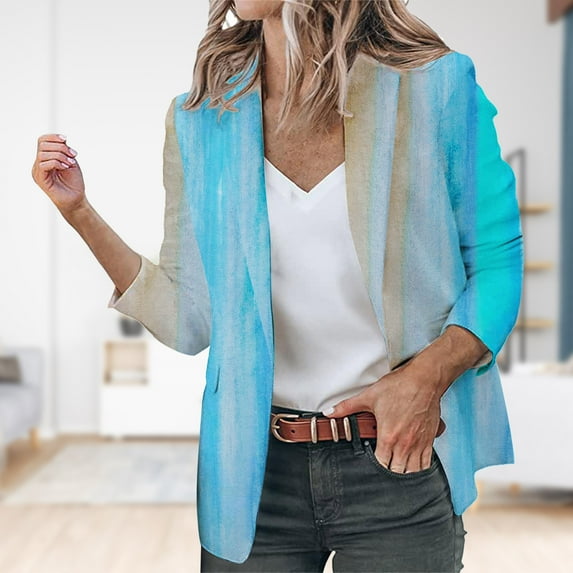 Aboser Casual Blazers for Women Work Office Blazer Jackets Lapel Open Front Cardigan Long Sleeve Business Suit Jacket Plus Size Fashion Blazers